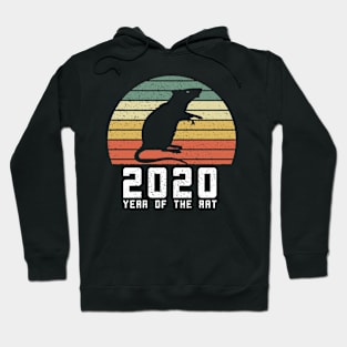 Year Of The Rat 2020 Vintage Chinese Zodiac Hoodie